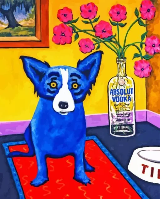 Blue Dog Diamond Painting