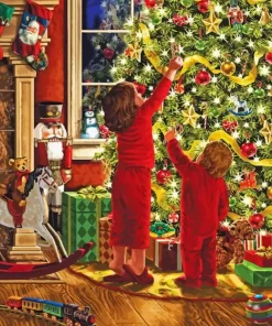 Christmas Children Diamond Painting