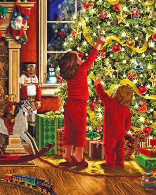 Christmas Children Diamond Painting