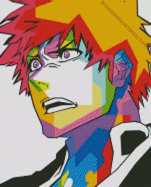 Colorful Bleach Ichigo Diamond Painting