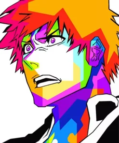 Colorful Bleach Ichigo Diamond Painting