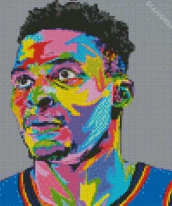 Colorful Russell Westbrook Diamond Painting