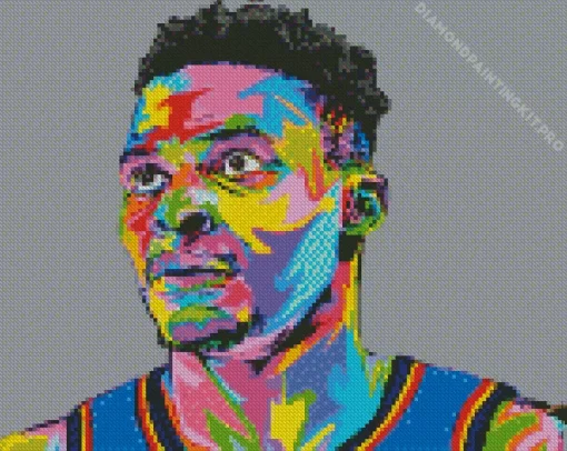 Colorful Russell Westbrook Diamond Painting