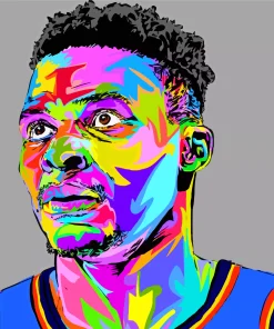 Colorful Russell Westbrook Diamond Painting