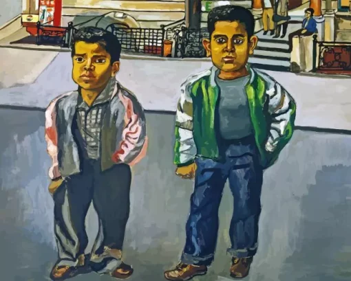 Dominican Boys By Alice Neel Diamond Painting