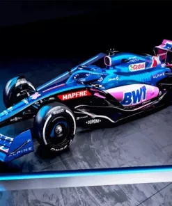 F1 Blue Car Diamond Painting