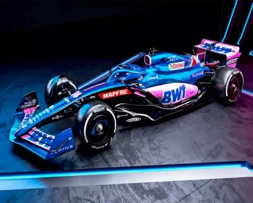 F1 Blue Car Diamond Painting