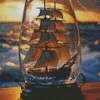 Pirate Ship In Bottle Diamond Painting