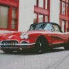 Red 1960 Corvette Car Diamond Painting