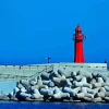 Sokcho Red Lighthouse Diamond Painting