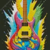 Splatter Colorful Guitar Diamond Painting