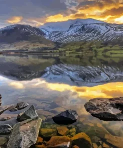 Sunrise Wast Water Lake Diamond Painting