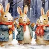 Three Baby Bunnies Diamond Painting