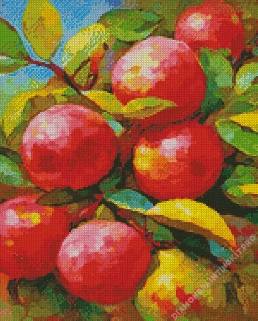 Abstract Apple Tree Diamond Painting