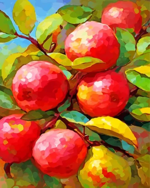 Abstract Apple Tree Diamond Painting