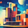 Abstract Architecture Diamond Painting