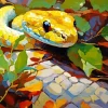 Abstract Yellow Python Diamond Painting