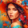 Aesthetic Face And Flowers Diamond Painting