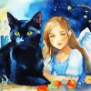 Aesthetic Fairy And Cat Diamond Painting