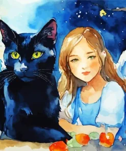 Aesthetic Fairy And Cat Diamond Painting