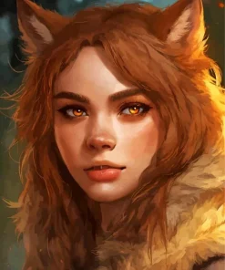 Female Warewolf Art Diamond Painting