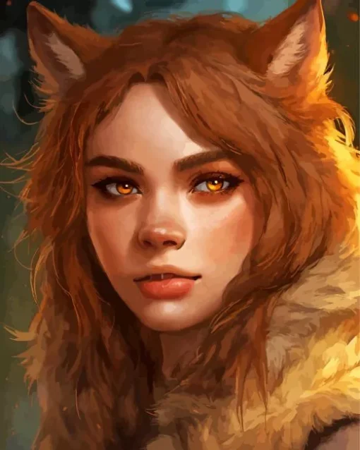 Female Warewolf Art Diamond Painting