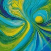 Aesthetic Green And Yellow Art Diamond Painting