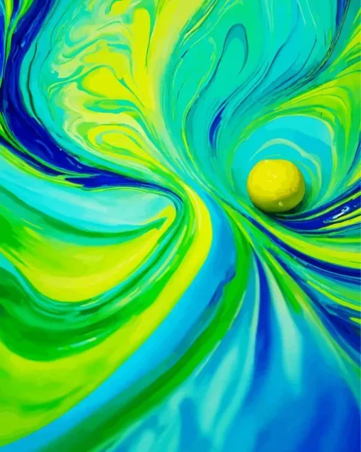 Aesthetic Green And Yellow Art Diamond Painting