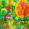 Aesthetic Green Forest Diamond Painting