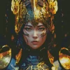 Asian Warrior Face Art Diamond Painting