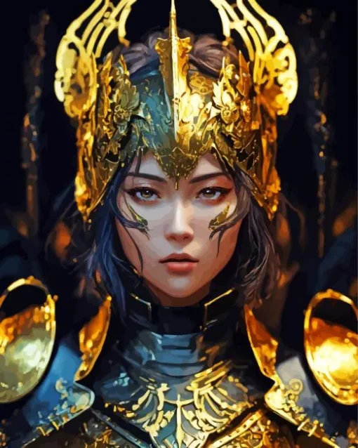 Asian Warrior Face Art Diamond Painting