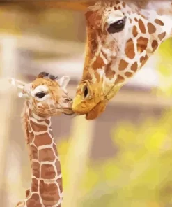 Baby And Mom Giraffe Diamond Painting