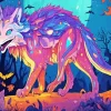 Big Purple Wolf Diamond Painting