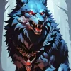 Black Wolf Evil Diamond Painting