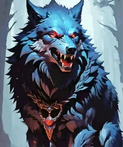 Black Wolf Evil Diamond Painting