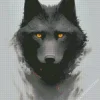 Black Wolf Head Art Diamond Painting