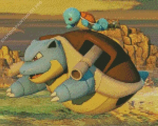 Blastoise And Squirtle Diamond Painting