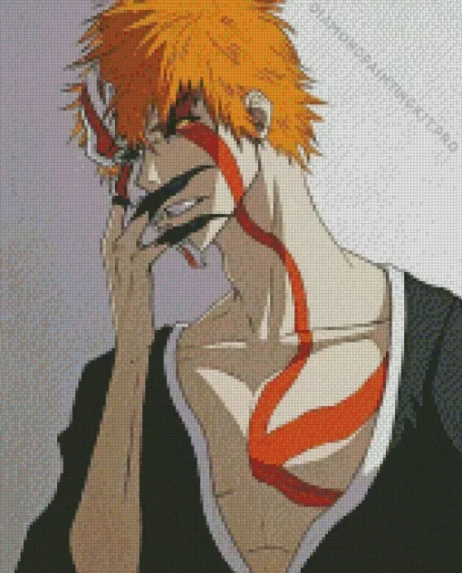 Bleach Ichigo Half Hollow Diamond Painting