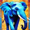 Blue Elephant Diamond Painting