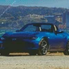 Blue Mx5 Car Diamond Painting