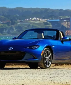 Blue Mx5 Car Diamond Painting