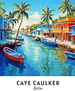 Caye Caulker Poster Diamond Painting