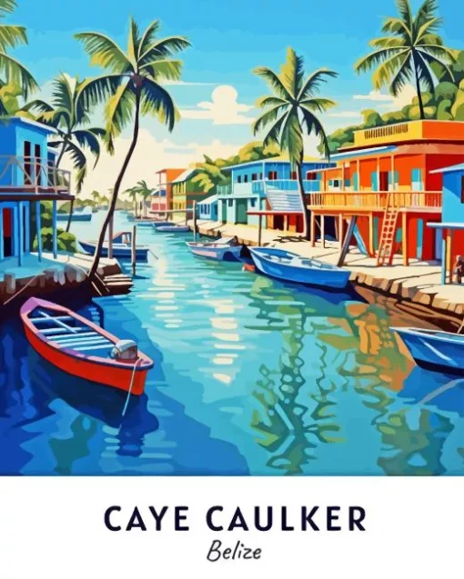 Caye Caulker Poster Diamond Painting