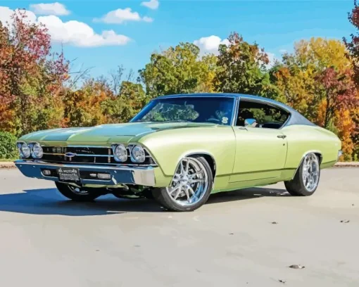 Cool Green 1969 Chevelle Diamond Painting