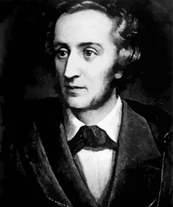 Monochrome Felix Mendelssohn Diamond Painting