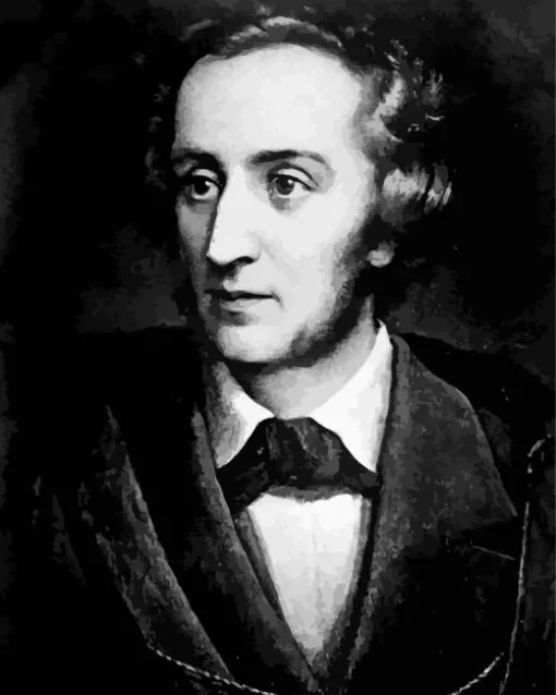 Monochrome Felix Mendelssohn Diamond Painting