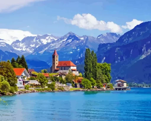 Interlaken Lake Diamond Painting