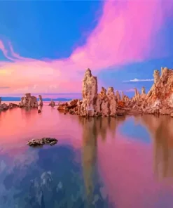 Mono Lake At Sunset Diamond Painting