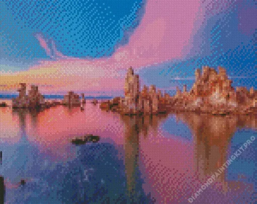 Mono Lake At Sunset Diamond Painting