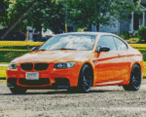 Orange Bmw 3 Diamond Painting